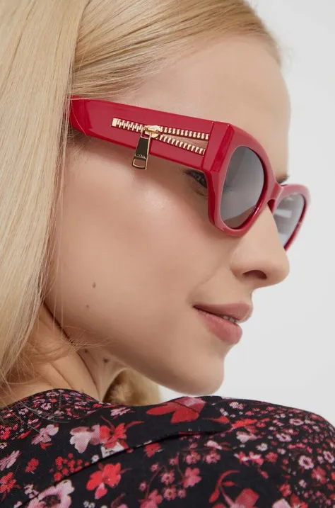 Сонцезахисні окуляри Moschino жіночі колір червоний