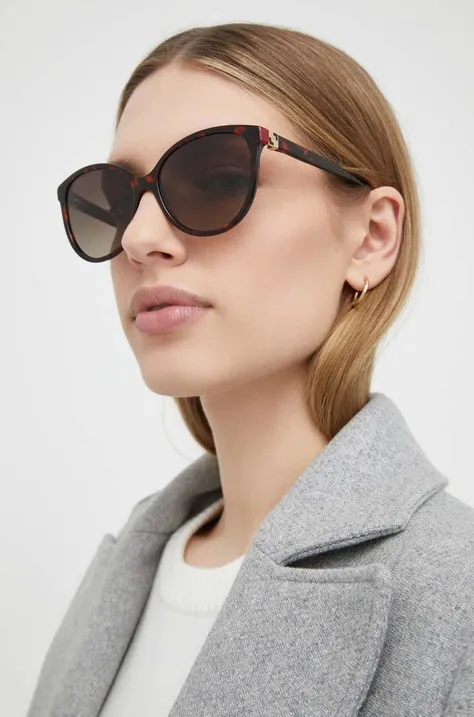 Sončna očala Carolina Herrera ženski, rjava barva