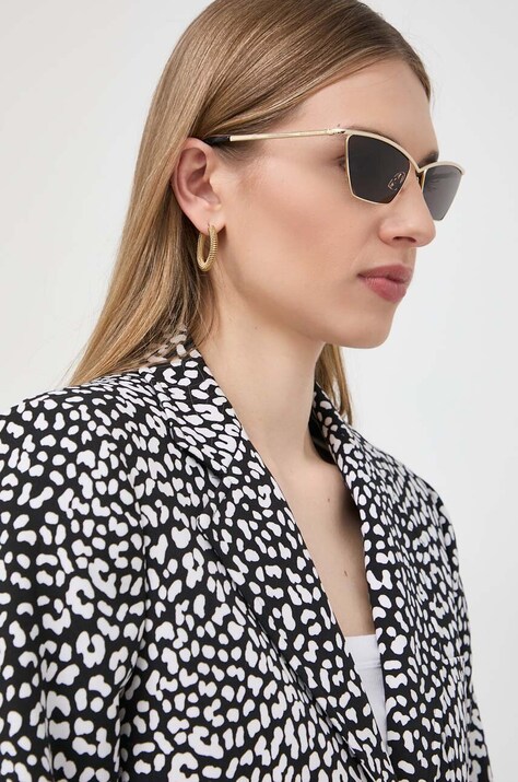Сонцезахисні окуляри Saint Laurent жіночі колір золотий