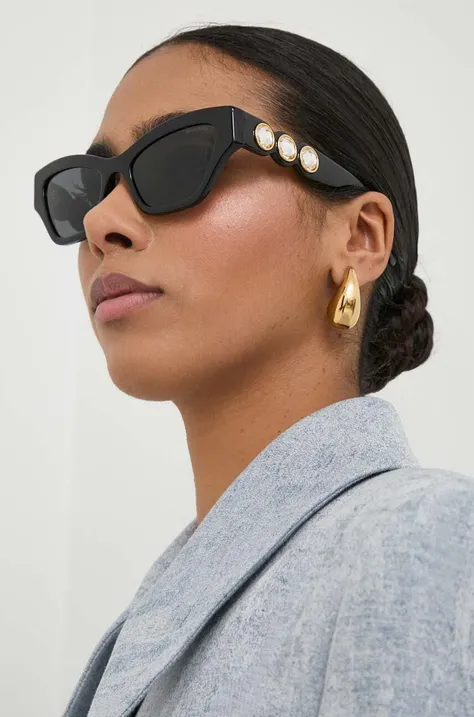 Sunčane naočale Swarovski IMBER za žene, boja: crna