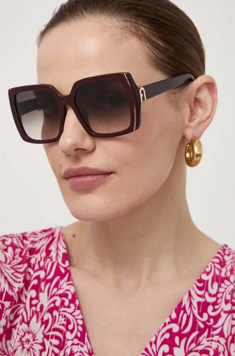 Сонцезахисні окуляри Furla жіночі колір коричневий SFU707_560G96