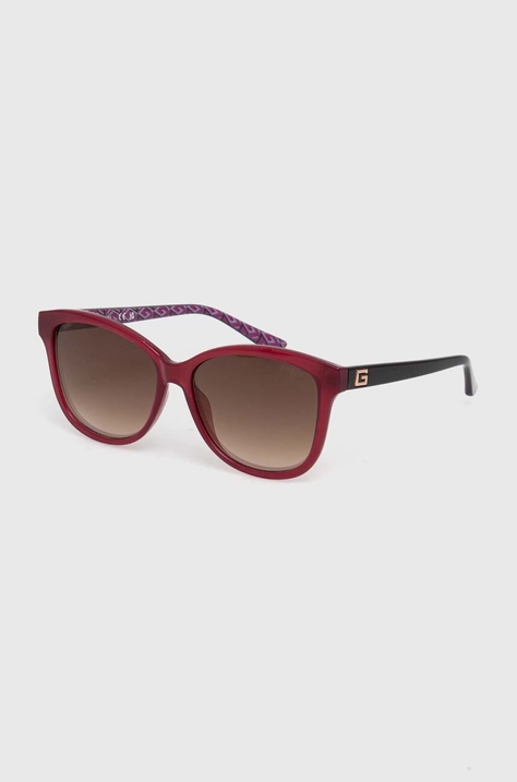 Guess okulary przeciwsłoneczne damskie kolor fioletowy GU7920_5869G