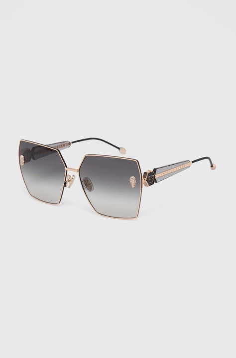 Philipp Plein okulary przeciwsłoneczne damskie kolor szary SPP122S_6402AM