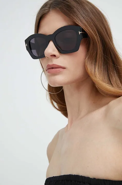 Sluneční brýle Tom Ford dámské, černá barva, FT1083_5201A