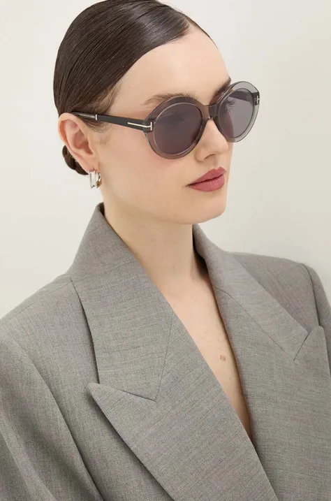 Сонцезахисні окуляри Tom Ford жіночі колір сірий FT1088_5520C