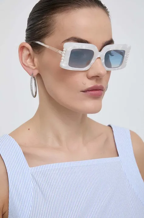 Vivienne Westwood ochelari de soare femei, culoarea alb