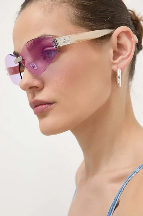 Alexander McQueen ochelari de soare femei, culoarea roz, VW702045766