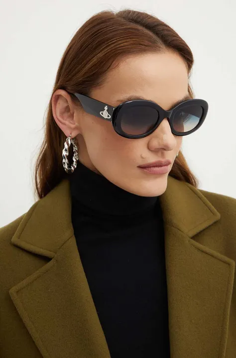 Сонцезахисні окуляри Vivienne Westwood жіночі колір чорний VW505100153