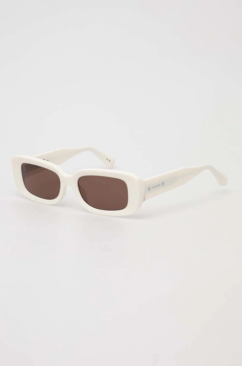 AllSaints okulary przeciwsłoneczne damskie kolor biały ALS500682453