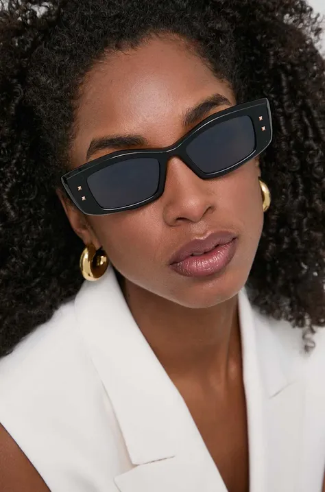 Valentino ochelari de soare V - QUATTRO femei, culoarea negru, VLS-109A