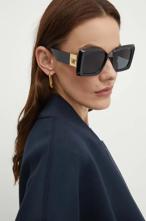 Versace ochelari de soare femei, culoarea negru, 0VE4467U