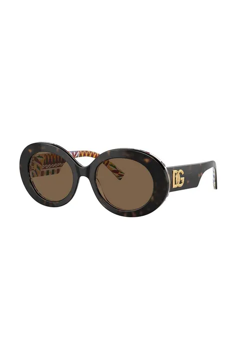 Γυαλιά ηλίου Dolce & Gabbana χρώμα: καφέ, 0DG4448