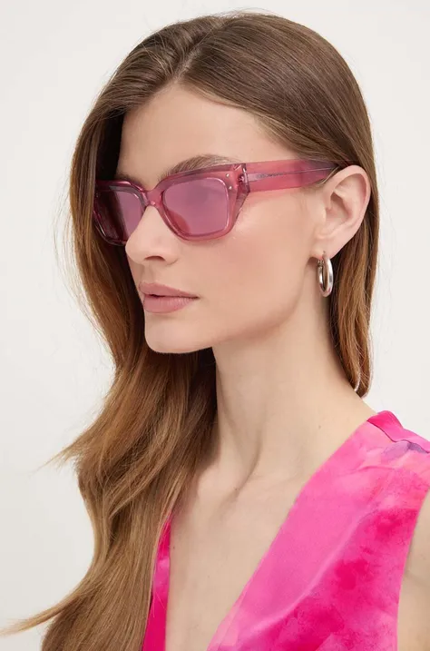 Slnečné okuliare Dolce & Gabbana dámske, ružová farba