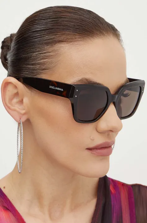 Слънчеви очила Dolce & Gabbana в кафяво