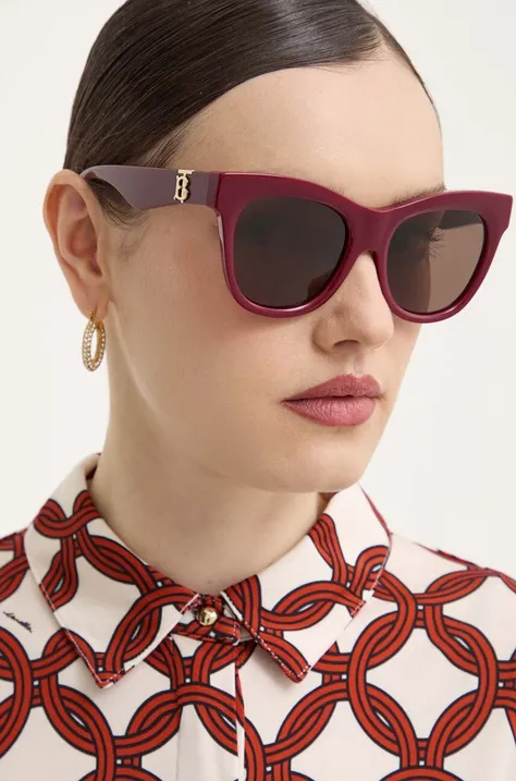 Солнцезащитные очки Burberry женские цвет бордовый 0BE4418