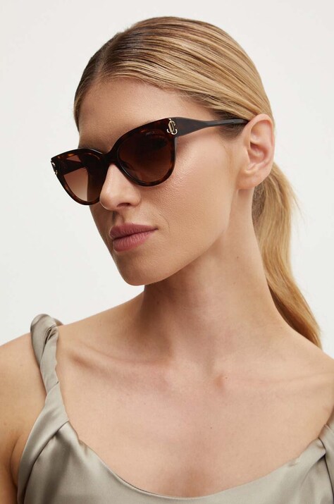 Солнцезащитные очки Jimmy Choo женские цвет коричневый 0JC5018U