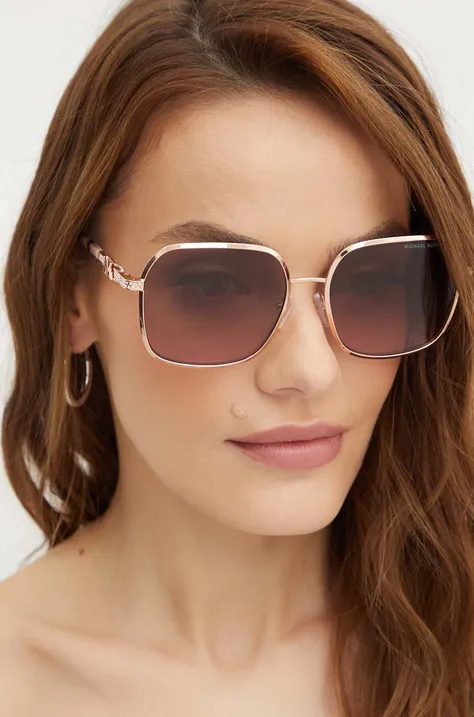 Сонцезахисні окуляри Michael Kors CADIZ жіночі колір золотий 0MK1145B