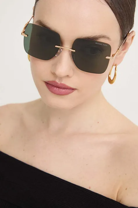 Сонцезахисні окуляри Michael Kors QUéBEC жіночі колір золотий 0MK1150