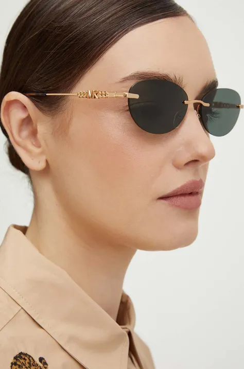 Slnečné okuliare Michael Kors MANCHESTER dámske, zlatá farba, 0MK1151