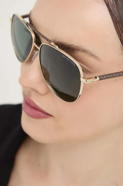 Солнцезащитные очки Michael Kors PORTUGAL женские цвет золотой 0MK1146