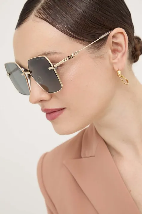 Сонцезахисні окуляри Michael Kors SANYA жіночі колір золотий 0MK1157D
