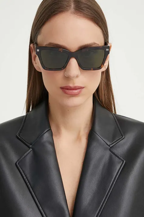 Сонцезахисні окуляри Answear Lab жіночі колір коричневий OERI110_546055