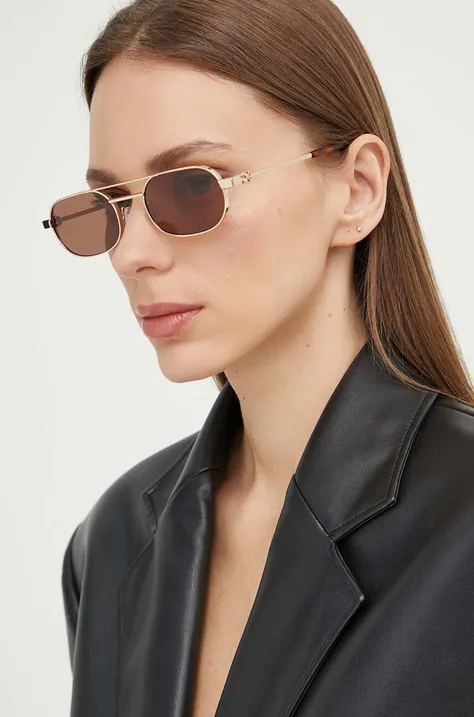 Сонцезахисні окуляри Off-White жіночі колір коричневий OERI123_557664