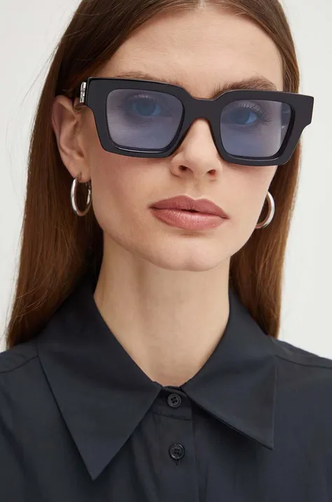 Slnečné okuliare Off-White dámske, čierna farba, OERI126_501040