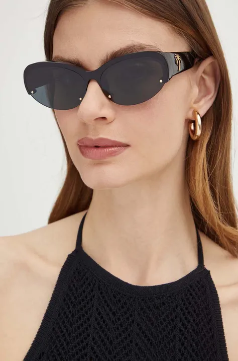 Сонцезахисні окуляри Palm Angels жіночі колір чорний PERI054_621007