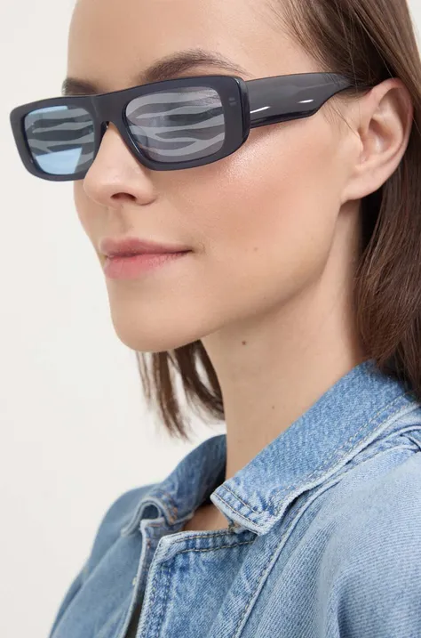 Сонцезахисні окуляри Emporio Armani жіночі колір синій