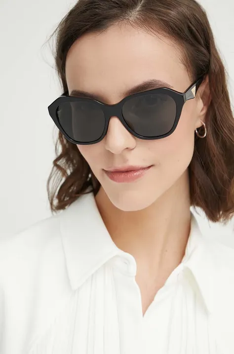Sončna očala Emporio Armani ženski, črna barva
