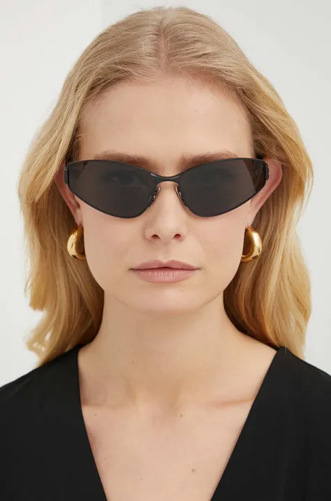 Сонцезахисні окуляри Balenciaga жіночі колір чорний BB0335S
