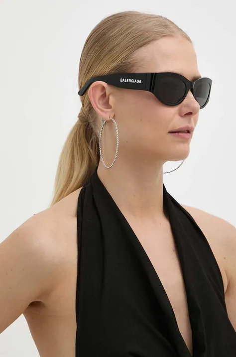 Сонцезахисні окуляри Balenciaga жіночі колір чорний BB0330SK