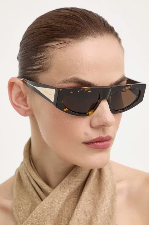 Bottega Veneta okulary przeciwsłoneczne damskie kolor brązowy BV1277S