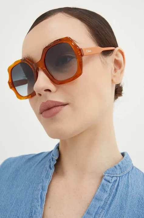 Sončna očala Chloé ženska, oranžna barva, CH0226S