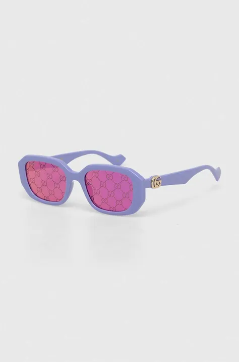 Сонцезахисні окуляри Gucci жіночі колір фіолетовий
