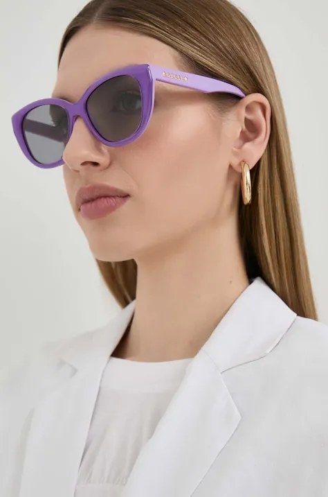 Slnečné okuliare Gucci dámske, fialová farba