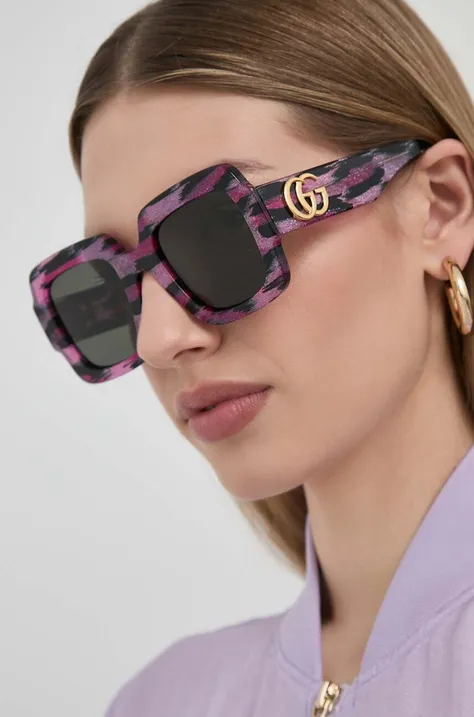 Sunčane naočale Gucci za žene, boja: ljubičasta