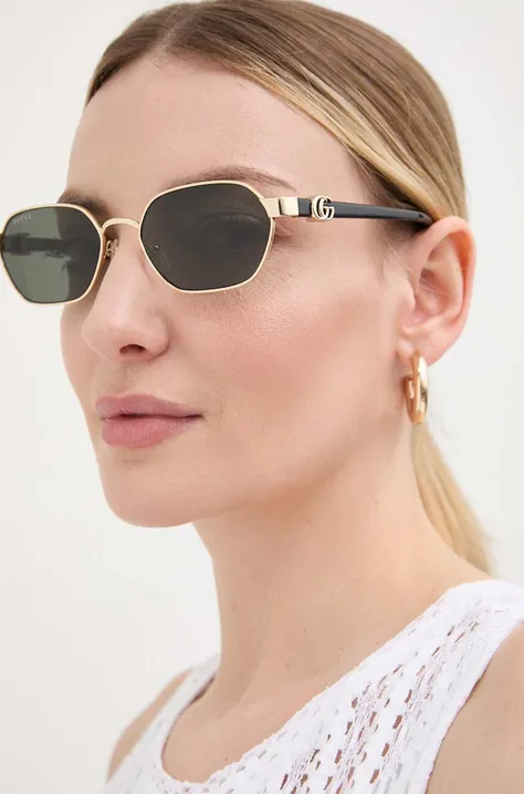 Солнцезащитные очки Gucci женские цвет золотой