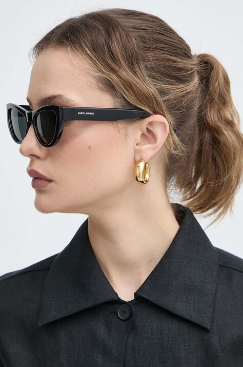 Saint Laurent ochelari de soare femei, culoarea negru, SL 676