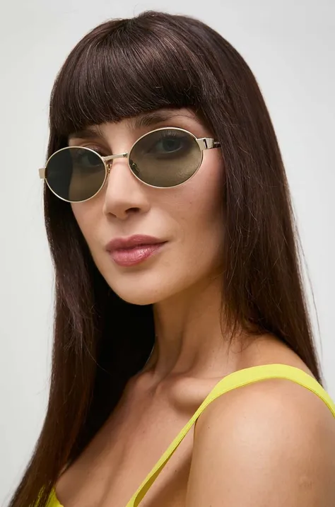 Slnečné okuliare Saint Laurent dámske, zlatá farba, SL 692