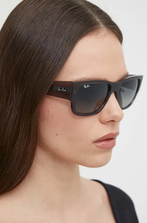 Сонцезахисні окуляри Ray-Ban жіночі колір сірий
