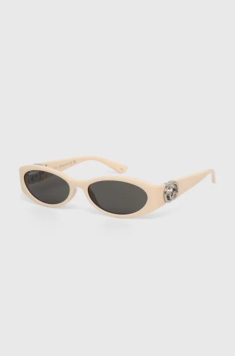 Slnečné okuliare Gucci dámske, béžová farba, GG1660S