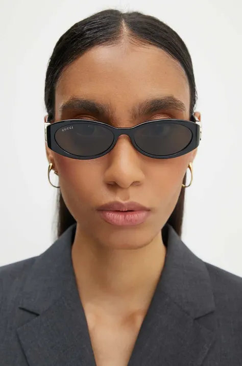 Gucci ochelari de soare femei, culoarea negru, GG1660S