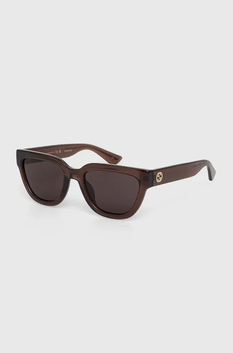 Slnečné okuliare Gucci dámske, hnedá farba, GG1578S
