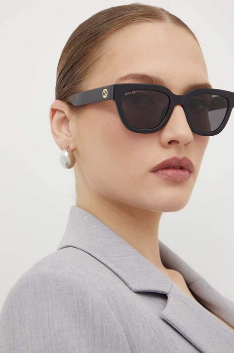Gucci ochelari de soare femei, culoarea negru, GG1578S