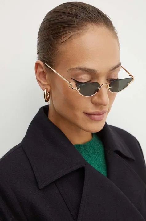 Сонцезахисні окуляри Gucci жіночі колір чорний GG1603S