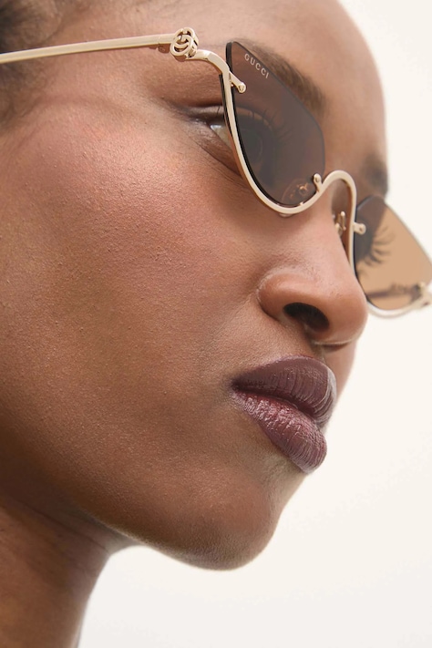 Gucci okulary przeciwsłoneczne damskie kolor złoty GG1603S