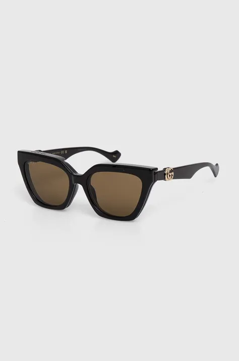 Slnečné okuliare Gucci dámske, čierna farba, GG1542S
