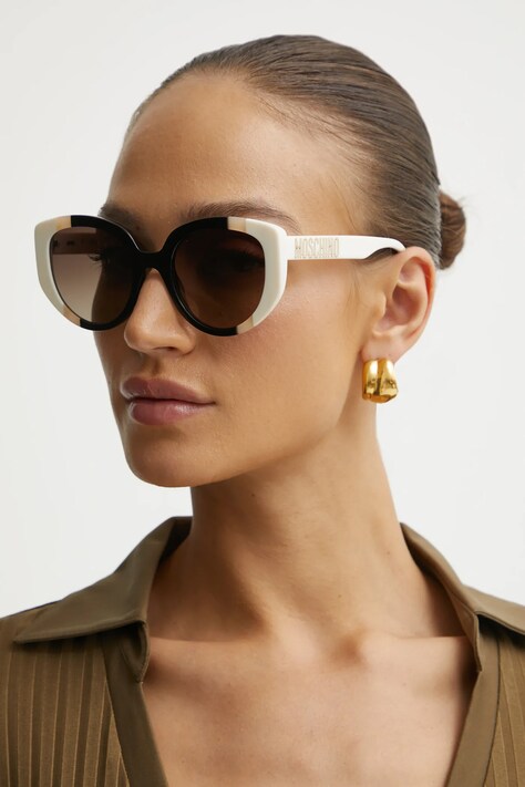 Moschino ochelari de soare femei, culoarea alb, MOS173/S